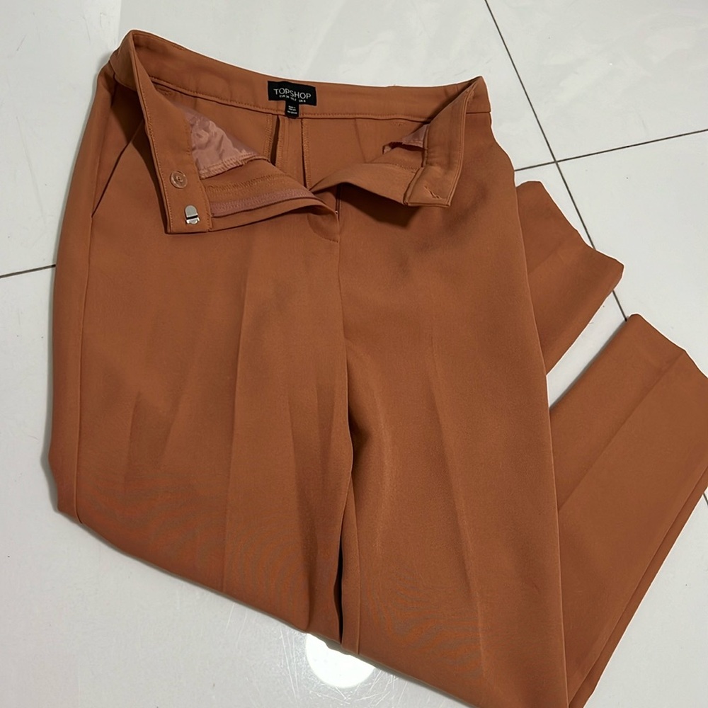Rust / coral slacks - new - TOPSHOP size 2